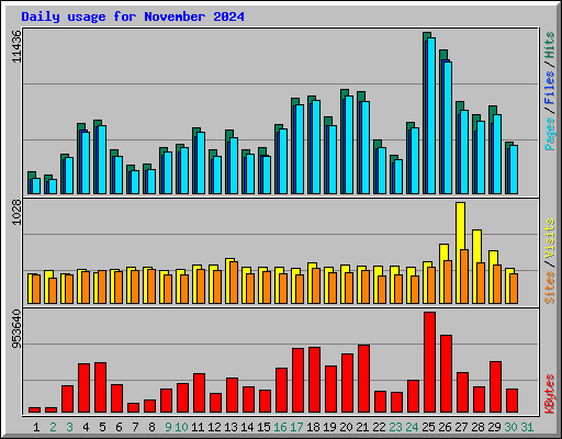 Daily usage for November 2024