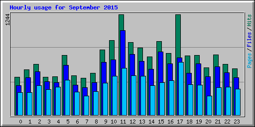 Hourly usage for September 2015