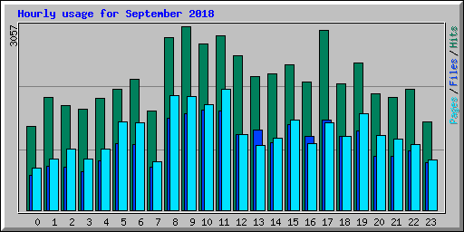 Hourly usage for September 2018