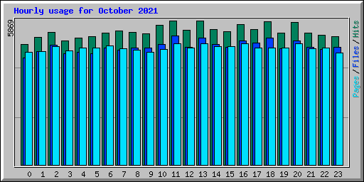 Hourly usage for October 2021