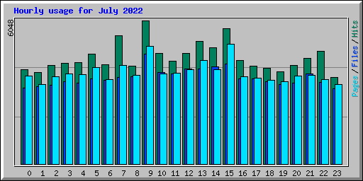 Hourly usage for July 2022