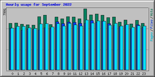Hourly usage for September 2022