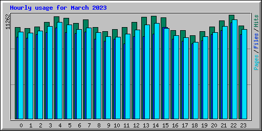 Hourly usage for March 2023