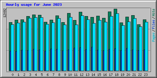 Hourly usage for June 2023
