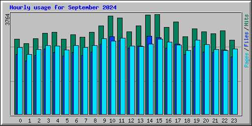 Hourly usage for September 2024