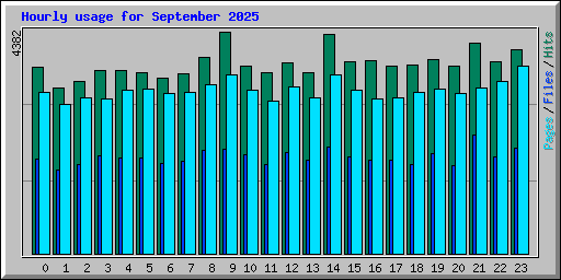 Hourly usage for September 2025