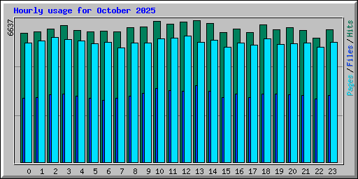 Hourly usage for October 2025